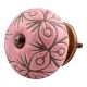 Pink Etched Ceramic Floral Dresser Knob Online