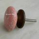 Pink Flat Crackle Ceramic Knob