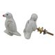 Small White Sparrow Bird Knob