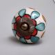 Red Flower Ceramic Cabinet Knob Online