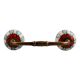 Red Flower Ceramic Bridge Handle