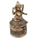 Round Tribal Ganesh Brass Box
