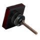 Red Square Flat Glass Cabinet Knob