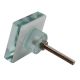 Venetian Clear Square Flat Glass Dresser Knob