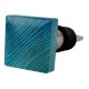 Turquoise Square Flat Glass Wine Stopper
