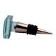 Turquoise Square Flat Glass Wine Stopper