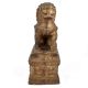 Chinese Folk Fengshui Brass Lion Statue