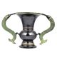 Black Brass Flower Pot with Fish Handles