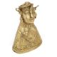 Brass Tribal Women Bust Statue with Hoop Earrings