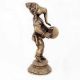 Brass Sculpture of Dancing Ganesh with Dholak