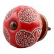 Red Marigold Etched Ceramic Dresser Knob Online