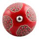 Red Marigold Etched Ceramic Dresser Knob Online