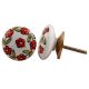 Orange Floral Pattern Knob