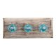 Turquoise Melon Glass Wooden Hooks