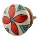 Orange Leaf Floral Knob