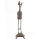Vintage Bronze Crafted Sculpture Crane Standing on Turtle