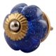 Cobalt Blue Melon Glass Dresser  Knob Online