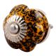 Mustard And Black Melon Glass Dresser Knob Online