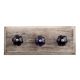 Navy Blue Melon Glass Wooden Hooks