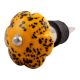 Mustard And Black Melon Glass Wine Stopper