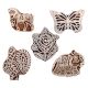 Set of 5 Piece New Mix Wooden Printing Block