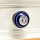 Navy Blue White Knob