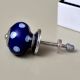 Navy Blue White Polka Dot Knob