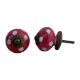 Blood Red White Polka Wardrobe Knob