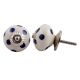 White Navy Blue Polka Dot Ceramic Knob