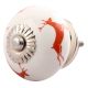 Brick Red Running Rein Deer Pattern Ceramic Drawer Knob
