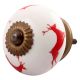 Red Running  Rein Deer Pattern Ceramic Cabinet Knob Online