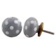 Grey White Polka Dot Cabinet Knob