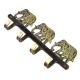 Elephant Design 4 Brass Hooks