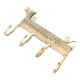 4 Brass Hooks with Lion Motif