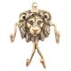 Brass Made 4 Key Hooks of Lion Face