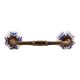Blue Leaf Medium Ceramic Bridge Handle