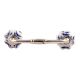 Blue Leaf Medium Ceramic Bridge Handle