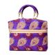 Purple Hand Bag - Peacock Feather with Zari