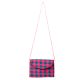 Pink Blue Checkered Handmade Cotton Bag