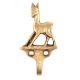 Golden Brass Doe Deer Charm Wall Hooks