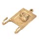 Golden Frame Elephant Solid Brass Dual Wall Hooks