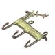 Brass Deer Three Hooks and Hanger