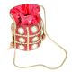 Pink Mirror Work Potli Bag