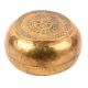 Round Brass Roti Box with Engraved Lid