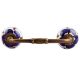 Navy Blue Canterbury Bells Ceramic Bridge Handle