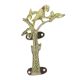 Bronze Green  Parrot On Tree Single Door Handle