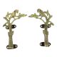 Bronze Green Parrot Brass Door Handle - Set of 2