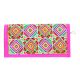 Pink Geometrical Patterened Embroidered Clutch purse