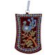 Maroon Peacock Mini Purse / Mobile Pouch For Womens Hook