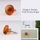 Amber Big Daisy Glass Cabinet Knobs